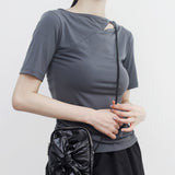 Riffen reverse slit T-shirt