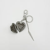 heart locket keyring