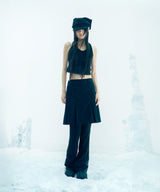 Muffler Knit Halter Top / Black