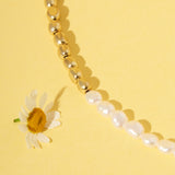 Fresh Pearl Golden Necklace