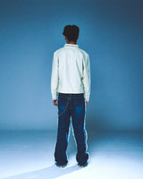 DENIM LINE ZIPPER JACKET (IVORY)