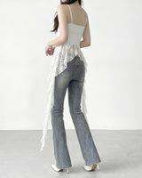 Bella Lace Uneven Sleeveless