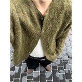 [PREMIUM] ウールヘアリーラウンドネックカーディガン(3color)