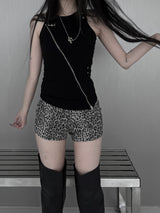 cats zipper halter sleeveless (2color)