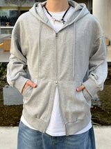 Basic Two-Way Hood Zip-Up (2 Colors)