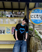 Blue Heart Ringer T-Shirt