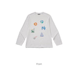 FMACM Hand-painted Printed Bamboo Cotton Cool Feeling Long Sleeve T-Shirt