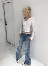 STACKED LOW DENIM PT
