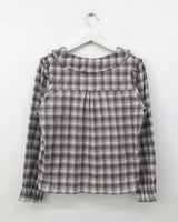 Dinf Frill Check Blouse (1color)