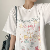3st Digital Printed Short Sleeve T-Shirt #TeddyBear #Ballerina #Ribbon