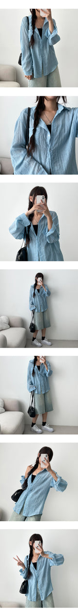 Roa Basic Linen Gauze Summer Shirt