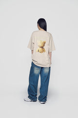 24FW ブロックベアショートスリーブTシャツ ベージュ