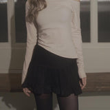 CAMELLIA SKIRT-BLACK
