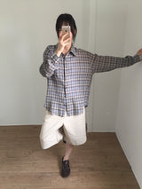 Summer Gauze Check Shirt (2color)
