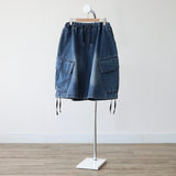 ADU CARGO BERMUDA DENIM PANTS