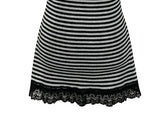 Mutin Striped Lace Long Sleeveless