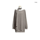 (3color) Muffler Loose-fit Rib Knit