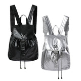 GLOSSY MINI SILVER BACKPACK (2color) 