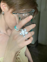 Matt flower bold ring (banding)