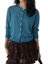 Romin Round Neck Knit Cardigan