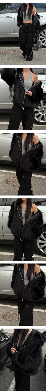 [Unisex] Fur 2way hood jumper(4color)