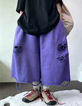 ビビフダメージオーバーバミューダ💜4COLOR