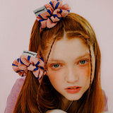 STRIPE KNIT SCRUNCHIE (LIGHT PINK)