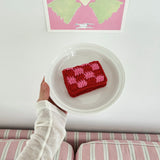STRAWBERRY CHECKERBOARD WALLET