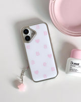 NEW LOGO White Pink Silver Epoxy Case