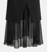 Layered Chiffon Midi Skirt