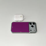 [MADE] [+MagSafe] ベーシック パープル フォン ケース(glass silver bumper)
