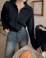 Kara knit zip-up
