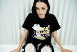 25SS ウーマンサーフィンオパンチュウサギスタンダード半袖Tシャツ ブラック