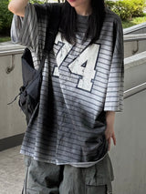 dirty 74 striped t-shirt