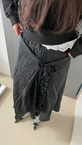  Lace wrap skirt [BLACK]