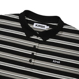STRIPE PIQUE T-SHIRT [BLACK]