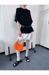 Loose Fit Boxy Round Short-Sleeved T-Shirt