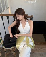 [MADE] Kin halter‑neck button sleeveless