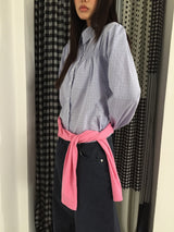 ミラチェックシャーリングシャツ (2color)