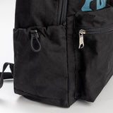 Printed Twill Pocket Backpack (Black)