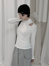 Drop Stud Slit Polar Tee