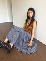 エコチェックロングスカート (3color)