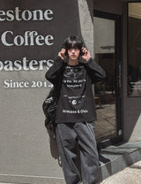 Carry Of Back Lettering Denim Pants