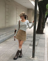 Work Corduroy Pocket Skort Pants