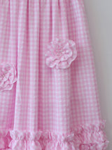  finale check skirt / pink