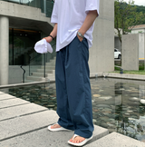 ワイビードクールアイスストリングピンタックワイドパンツ