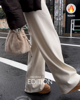 [MADE] Pona fleece-lined banding wide pants