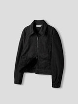 Herringbone shoulder denim jacket