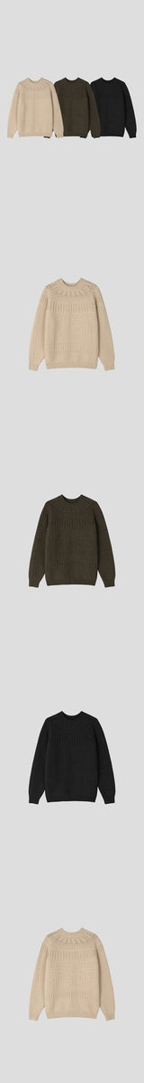[F/W] Wool may pattern knit(3color)