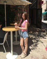 Glitter v neck T